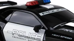 Fjernstyret Politibil Med Lys - Police Chase Road Stars - 1:12 - Sort