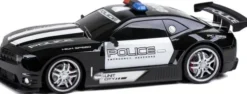 Fjernstyret Politibil Med Lys - Police Chase Road Stars - 1:12 - Sort