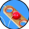 Flip Stick Spil - Træbat Med Træbold I Snor