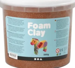 Foam Clay - Brun - Modellervoks I Spand - 560 G