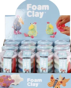 Foam Clay - Glitterfarver - Metallicfarver - 12 Sæt