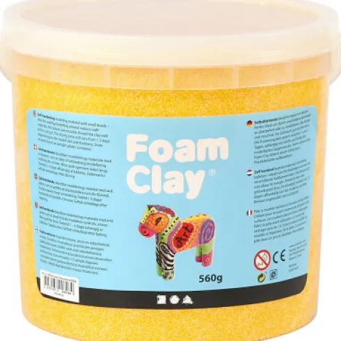 Foam Clay - Gul - Modellervoks I Spand - 560 G