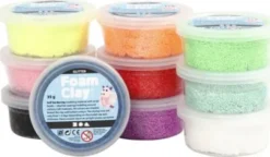 Foam Clay I Glitter Farver - 10 Stk