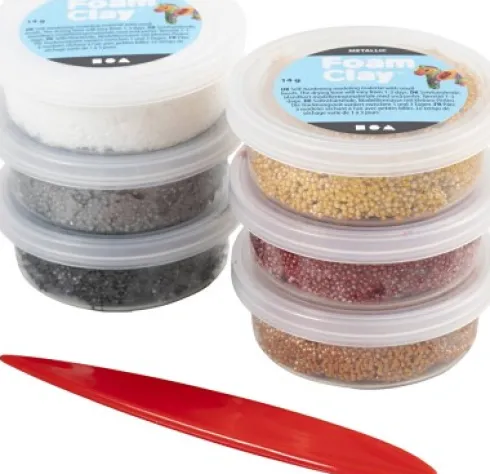 Foam Clay - Metallic - Brun Harmoni - 84 G - 6X14 G