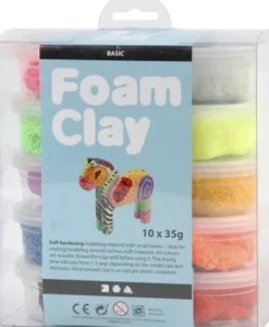 Foam Clay - Modellervoks Sæt - Basic 10X35 G