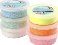 Foam Clay Modellervokssæt - 6 Stk - Glitter