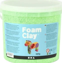Foam Clay - Neon Grøn - Modellervoks I Spand - 560 G
