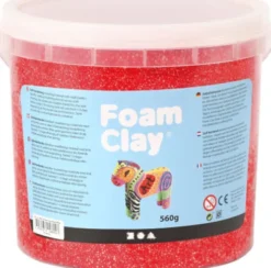 Foam Clay - Rød - Modellervoks I Spand - 560 G
