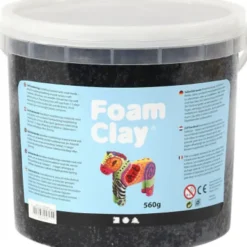 Foam Clay - Sort - Modellervoks I Spand - 560 G