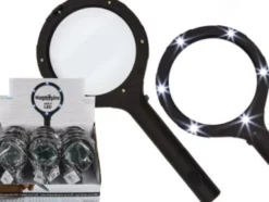 Forstørrelsesglas Med Lys - Led - Sort - 1 Stk