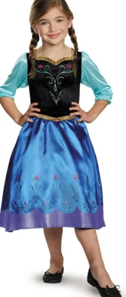 Frost - Anna Kostume Til Børn - 104 CM