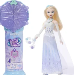 Frozen - Elsa Jewel Reveal Dukke - Disney Frost - Mattel Jjy36