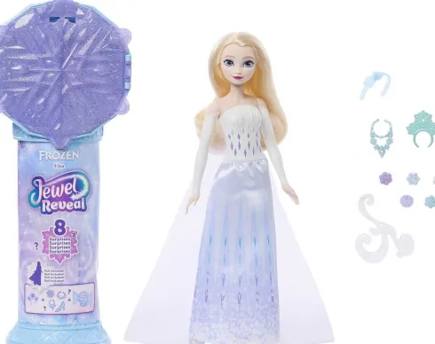 Frozen - Elsa Jewel Reveal Dukke - Disney Frost - Mattel Jjy36