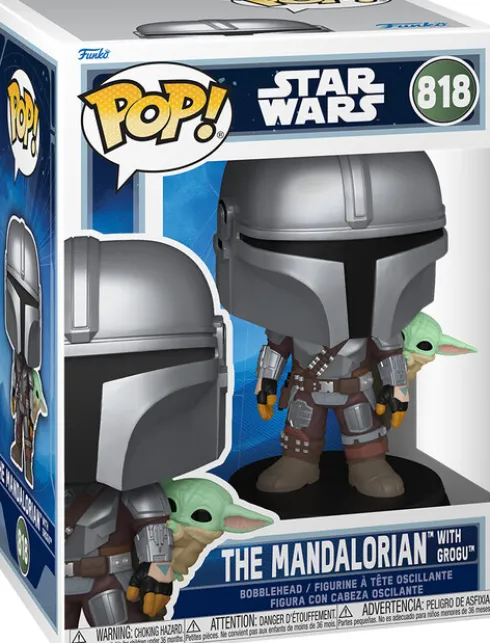 Funko Pop! - Star Wars: The Mandalorian & Grogu - The Mandalorian With Grogu - On Back - 90443