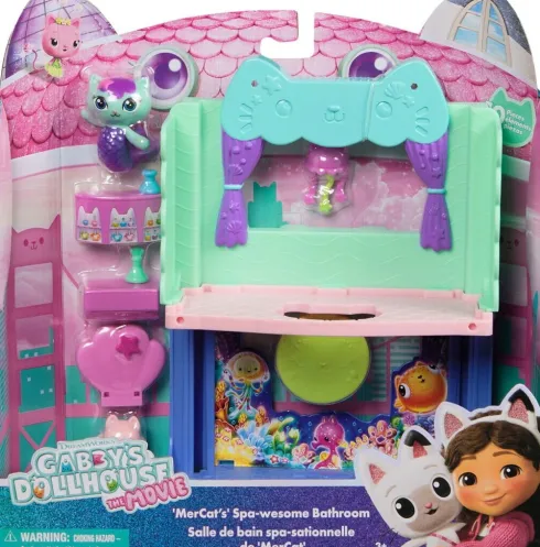 Gabby Dollhouse - The Movie - Mercat's Spa-Wesome Bathroom Playset