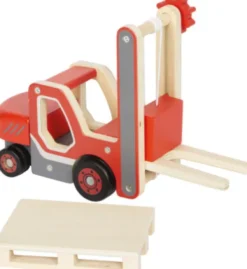 Gaffeltruck Legetøj I Træ - Inkl. Palle - Rød - Small Foot