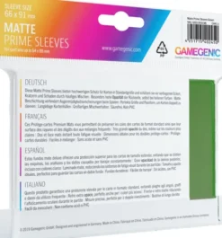 Gamegenic - Matte Prime Sleeves Green - Ggs10031Ml