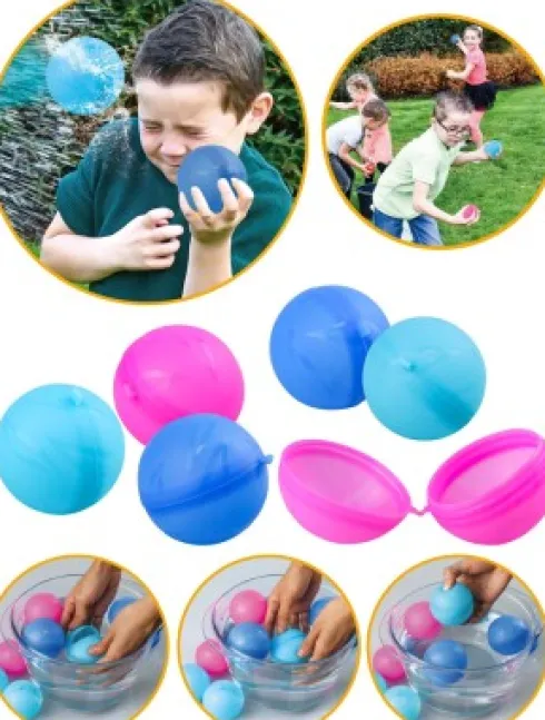 Genanvendelige Vandballoner - Happy Summer - Ø6,5 CM - 6 Stk