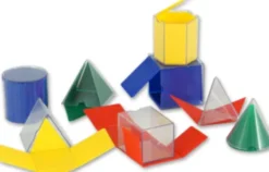 Geometriske Figurer - Farvede Og Gennemsigtige - 16 Stk