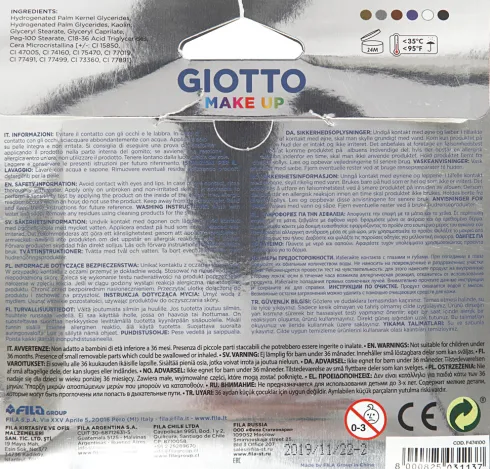 Giotto Make Up - Sminkeblyanter Til Ansigt Og Krop - 6 Farver