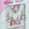 4-Girlz - Enhjørning Armbånd, 5 Vedhæng Og Stickers - Vn 32064