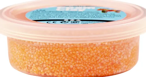 Glitter Foam Clay - Orange - Modellervoks - 35 G