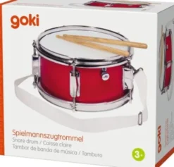 Goki - Rød Tromme Med Rem Til Børn