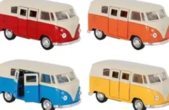 Goki - Vw Transporter T1 Legetøjsbus Med Pullback - Assorteret