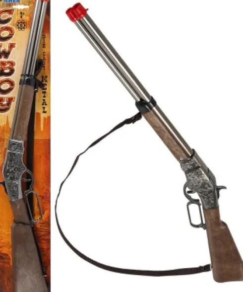 Gonher - 8 - Skuds Winchester Metalriffel - Legetøjsgevær