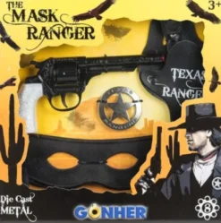 Gonher - Zorro Legesæt Med 8 - Skuds Skyder I Metal - Maske Og Bælte