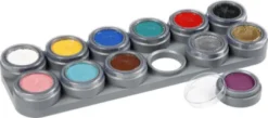 Grimas Ansigtsmaling - Sminke Palette Med 12 Farver - 12X2,5 ML