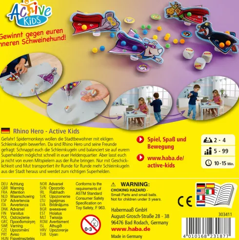 Haba Rhino Hero Active Kids - Børnespil