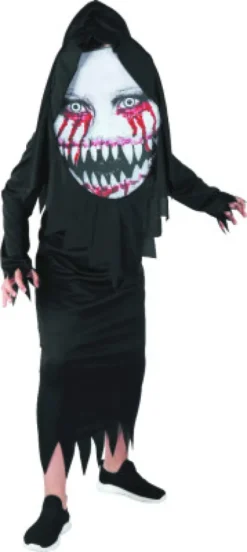 Halloween Dæmon Med Kæmpe Hoved 140 CM - Udklædning