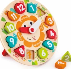 Hape - Chonky Clock Puzzle - Ur Puslespil Med Tal I Træ