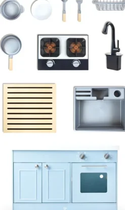 Hape - Deluxe Kitchen With Running Water - Legekøkken