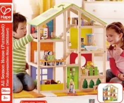 Hape - Dukkehus Med Møbler