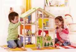 Hape - Dukkehus Med Møbler