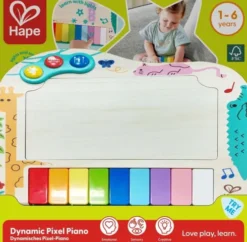 Hape - Dynamic Pixel Piano - Med Lyd Og Lys - Love, Play, Learn