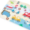 Hape - Emergency Peg Puzzle - Knoppuslespil Med Køretøjer