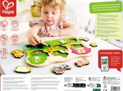 Hape - Farmyard Peg Puzzle - Bondegårdsdyr Knoppuslespil