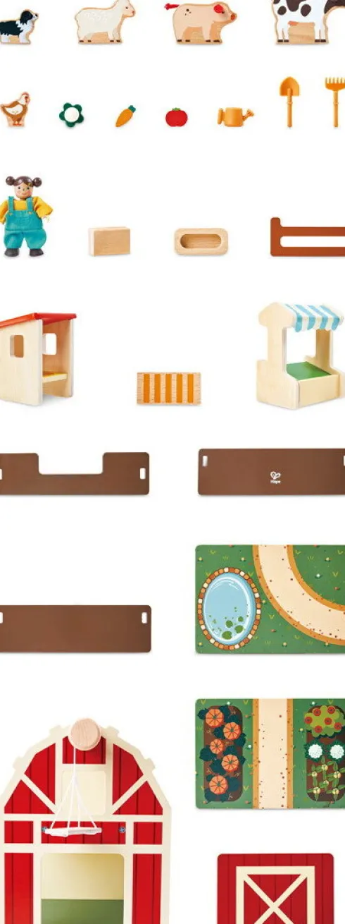 Hape - Happy Farm Playset - Bondegård