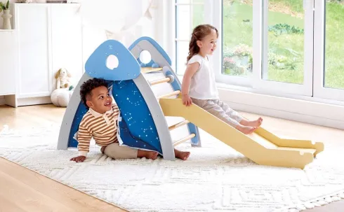 Hape - 4-In-1 Climb & Slide Gym Set - Klatrestativ Til Børn