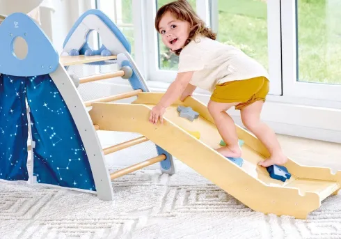 Hape - 4-In-1 Climb & Slide Gym Set - Klatrestativ Til Børn