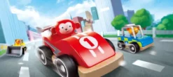 Hape - Legetøjsbil I Træ - Wild Riders Vehicle Set - Assorteret