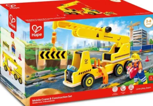 Hape - Mobile Crane & Construction Set - Kran & Konstruktion
