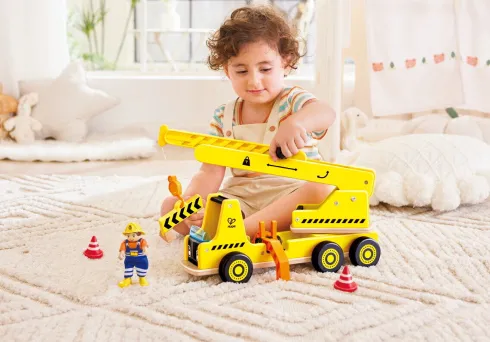 Hape - Mobile Crane & Construction Set - Kran & Konstruktion