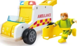 Hape - Rapid Response Toy Ambulance - Ambulance Med Lyd