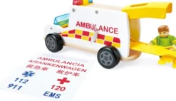 Hape - Rapid Response Toy Ambulance - Ambulance Med Lyd