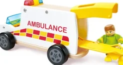 Hape - Rapid Response Toy Ambulance - Ambulance Med Lyd