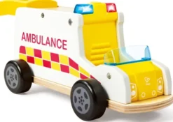 Hape - Rapid Response Toy Ambulance - Ambulance Med Lyd